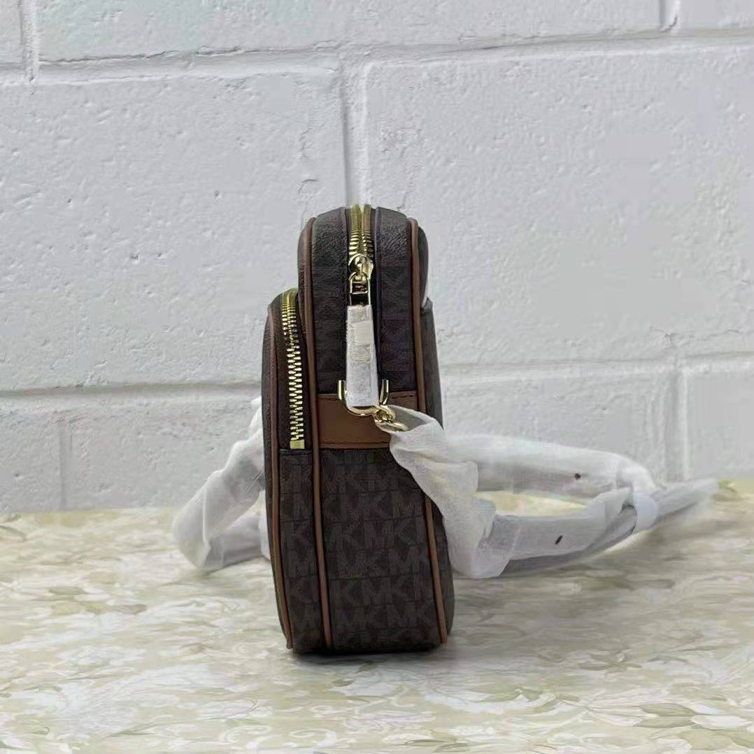 MICHAEL KORS 35F1GTVC2B JET SET TRAVEL MEDIUM CROSSBODY BAG MK BROWN MICHAEL KORS 35F1GTVC2B JET SET TRAVEL MEDIUM CROSSBODY BAG MK BROWN